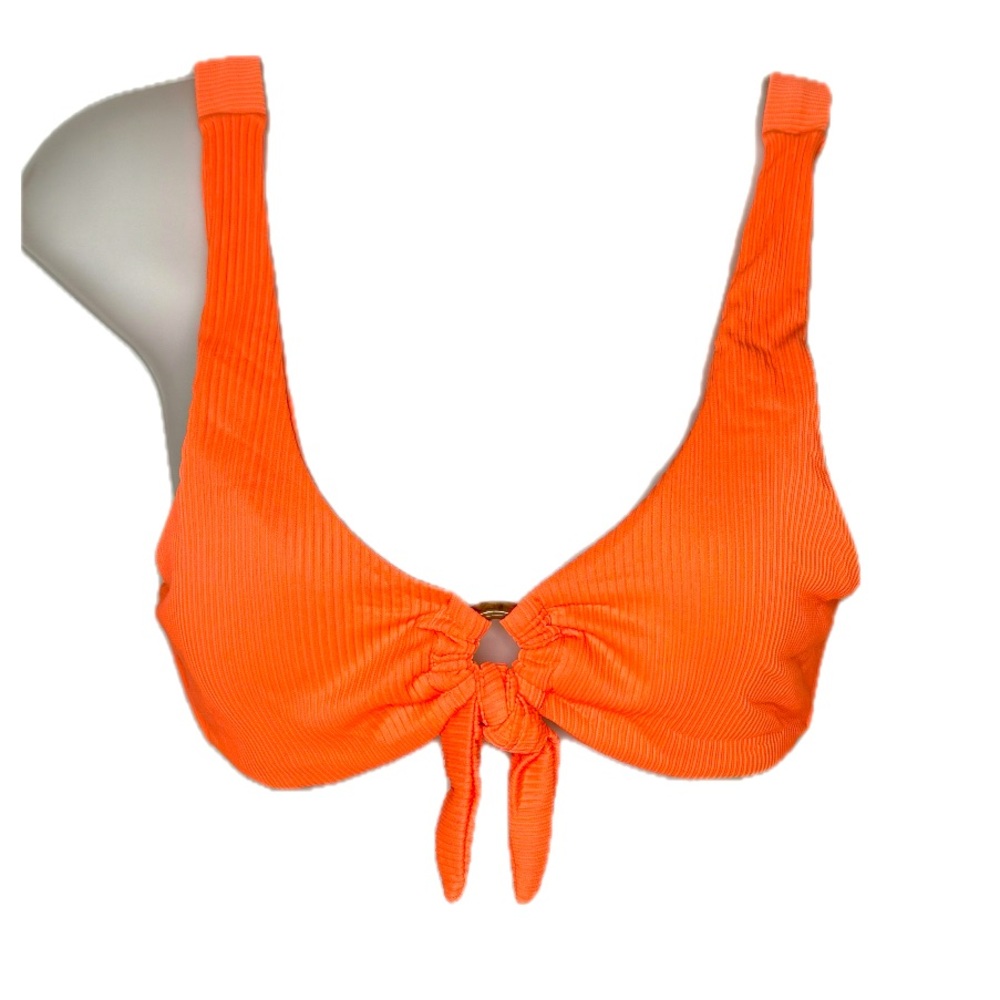3/$25💥 Bright Orange Bikini Swim Top Sz M Bin A
